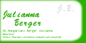 julianna berger business card